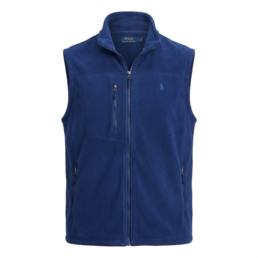 Polo Ralph Lauren Performance Mens 2XB Blue Fleece Full Zip Vest Big & Tall - AC